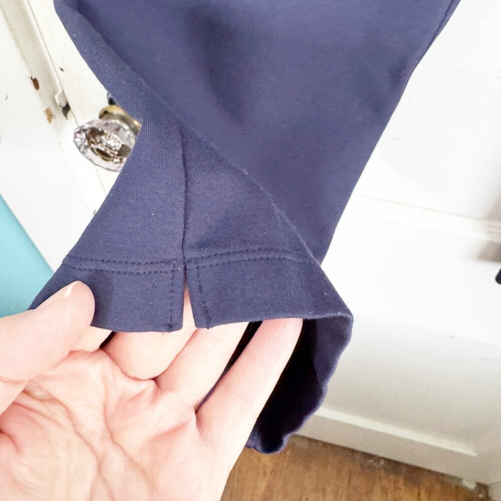 Betabrand Classic Dress Yoga Pant Navy Blue Slimming Stretch Cropped W0249-NY L - Picture 6 of 13